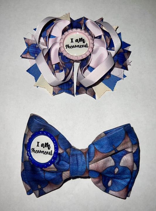 Hair Bow + Bow Tie - I am Phenomenal