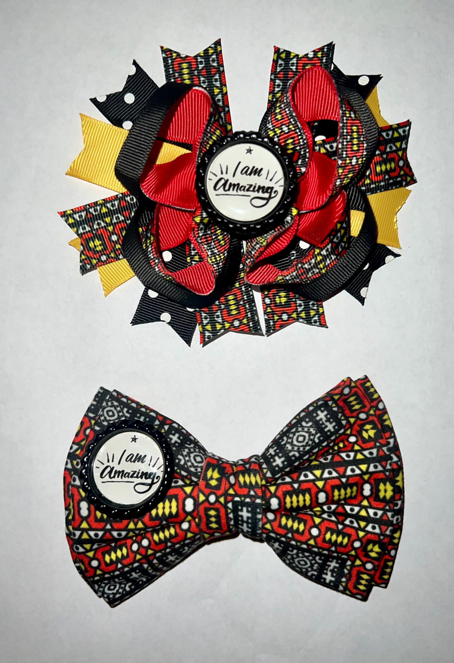 Hair Bow + Bow Tie - I am Amazing